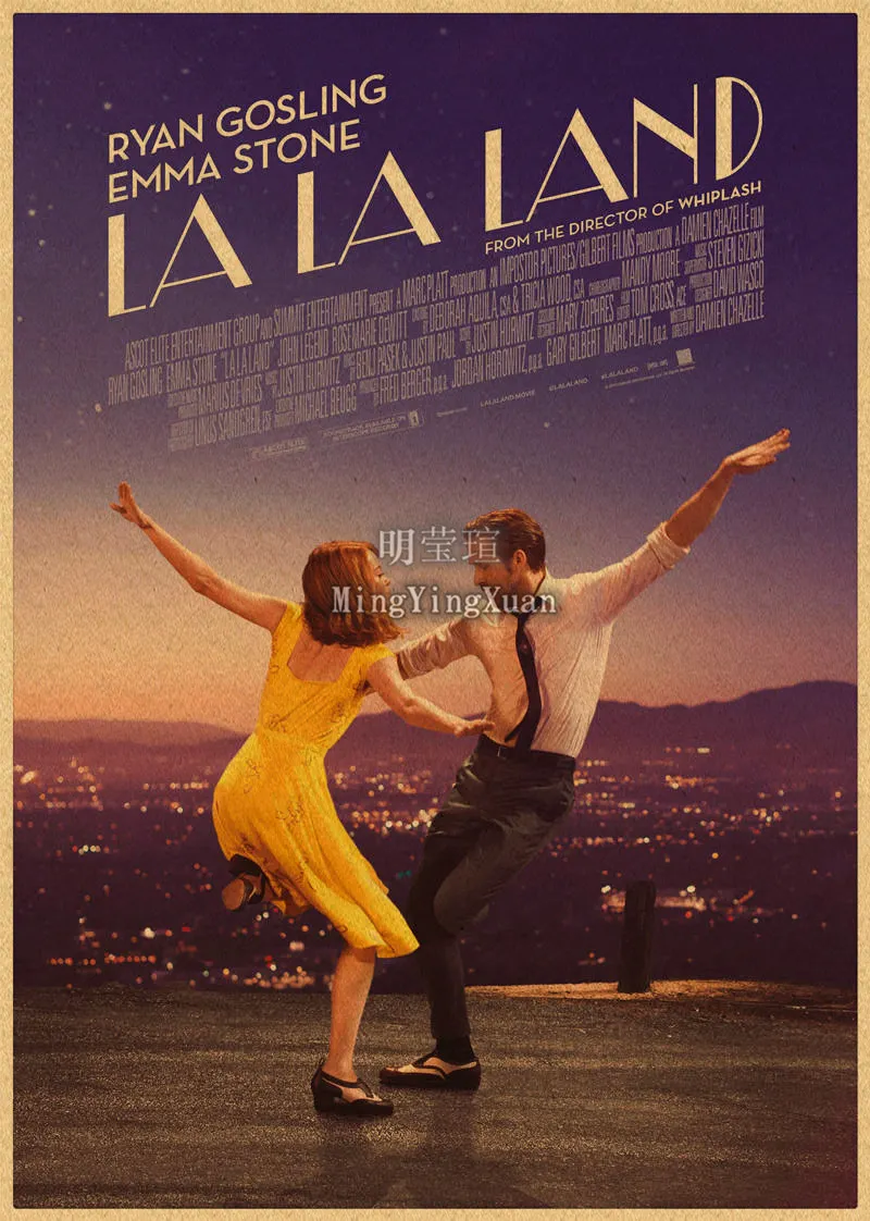 

Плакаты La Land, постеры из крафт-бумаги, искусство, живопись, обучение, эстетическое искусство, настенные наклейки маленького размера