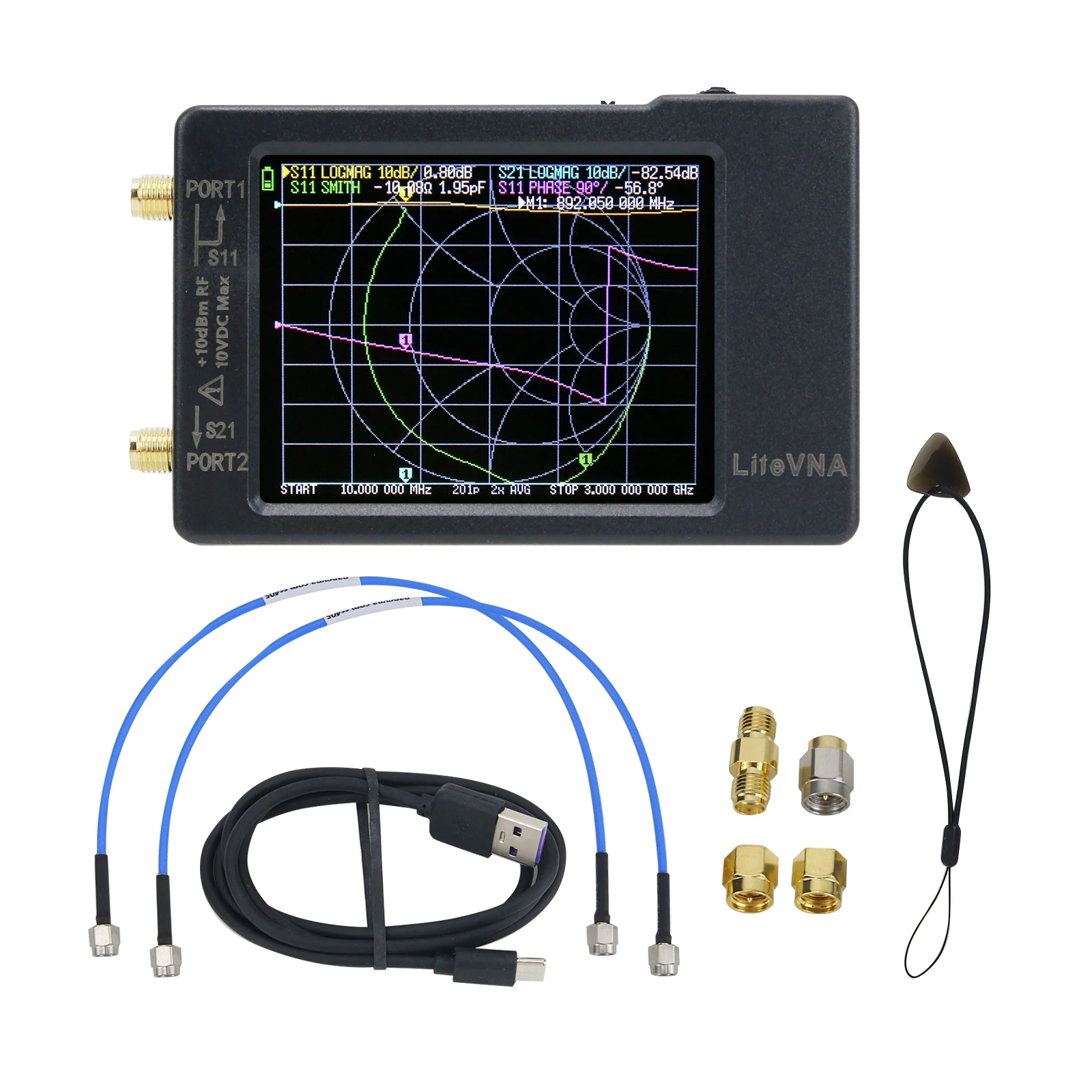 

LiteVNA 50Khz-6.3Ghz Vector Network Analyzer Antenna Analyzer with 2.8" Display For MF HF VHF