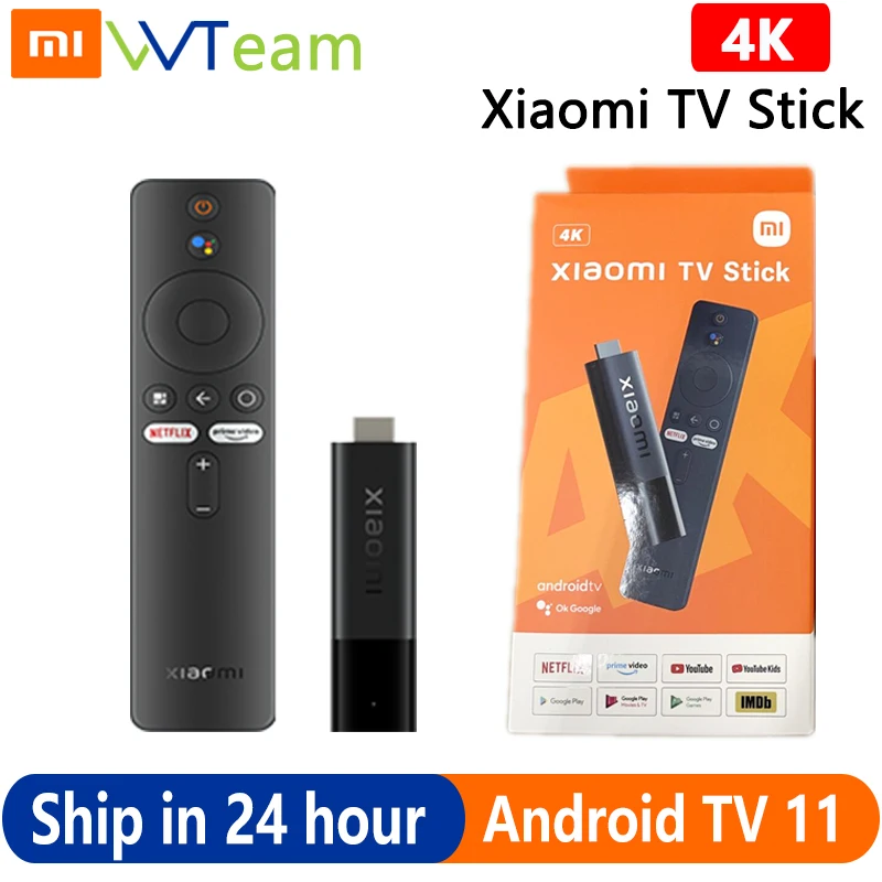 

Global Version Xiaomi Mi TV Stick 4K Android TV 11 2GB RAM 8GB ROM Netflix Wifi Google Assistant Bluetooth 5.0 Smart TV Dongle