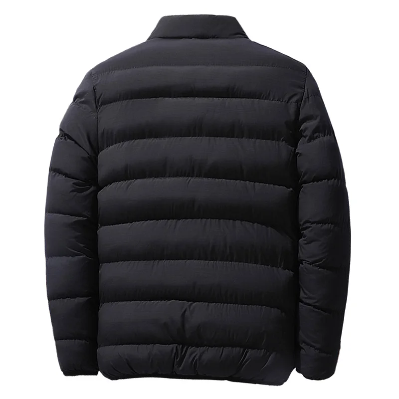 Men's Parkas Coats Casual Solid Zipper Parka Hombre Autumn Winter Warm Comfort Stand Collar Men's Coat Jackets M-6XL Streetwear