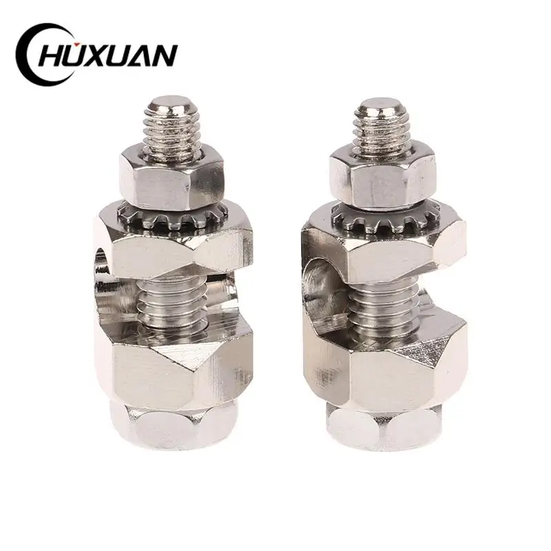 2pcs Ground Lug Wire Clip Solar Panel Photovoltaic Ground Lug Fasteners Clip Cable Clamps for Solar Mounting System Installation