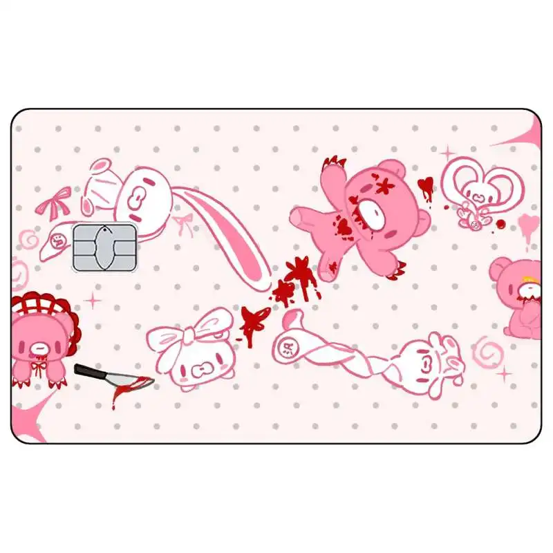 Фото Милые мультяшные матовые наклейки GLOOMY для кредитных карт: VISA, JCB, AMEX, MasterCard и других банковских карт с чипом – декоративные стикеры №3
