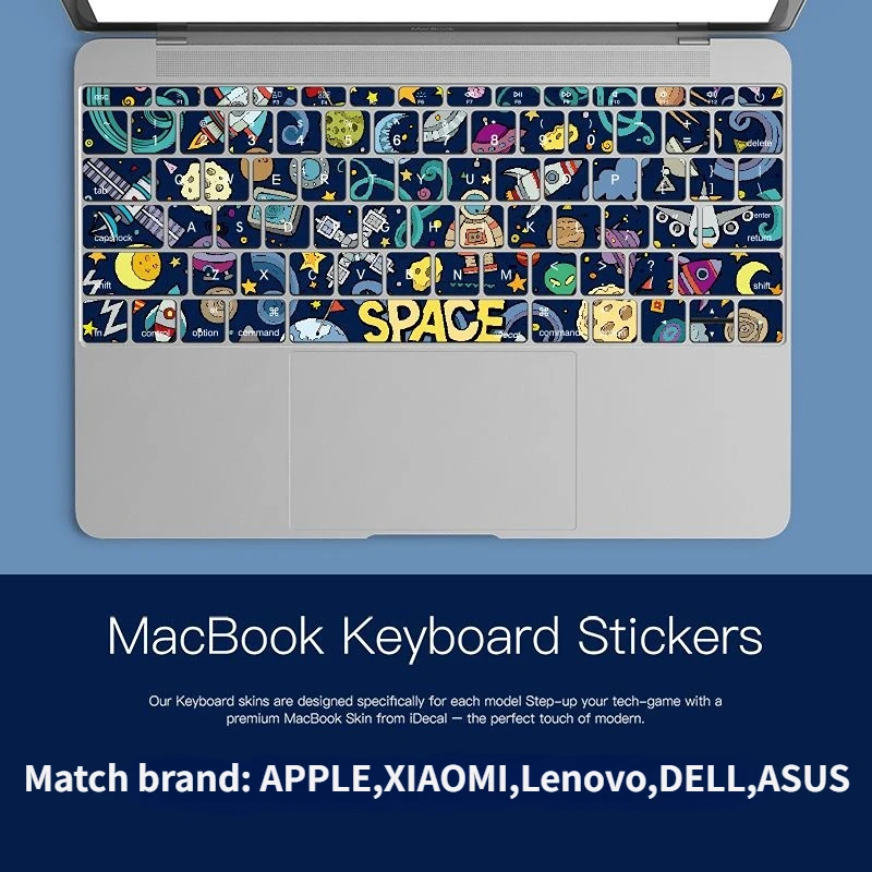 Macbook Air Skins for Keyboard Stickers Laptop Skin Space Pattern Laptop Sticker for DELL for Lenovo,XIAOMI,ASUS