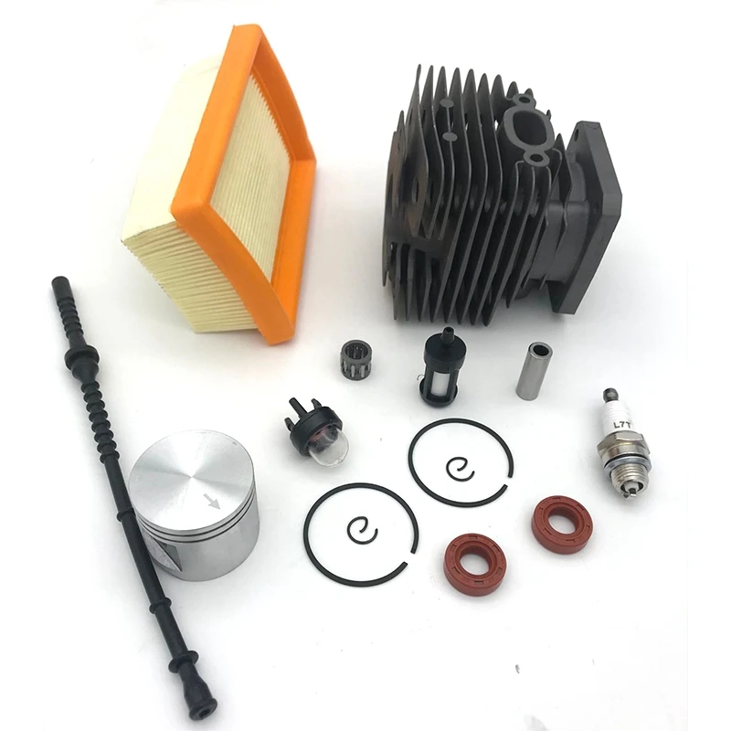 

42mm Cylinder Piston Kit for Stihl FS450 FS 450 Air Fuel Filter Line Oil Seal Bulb Spark Plug Trimmer 4128 020