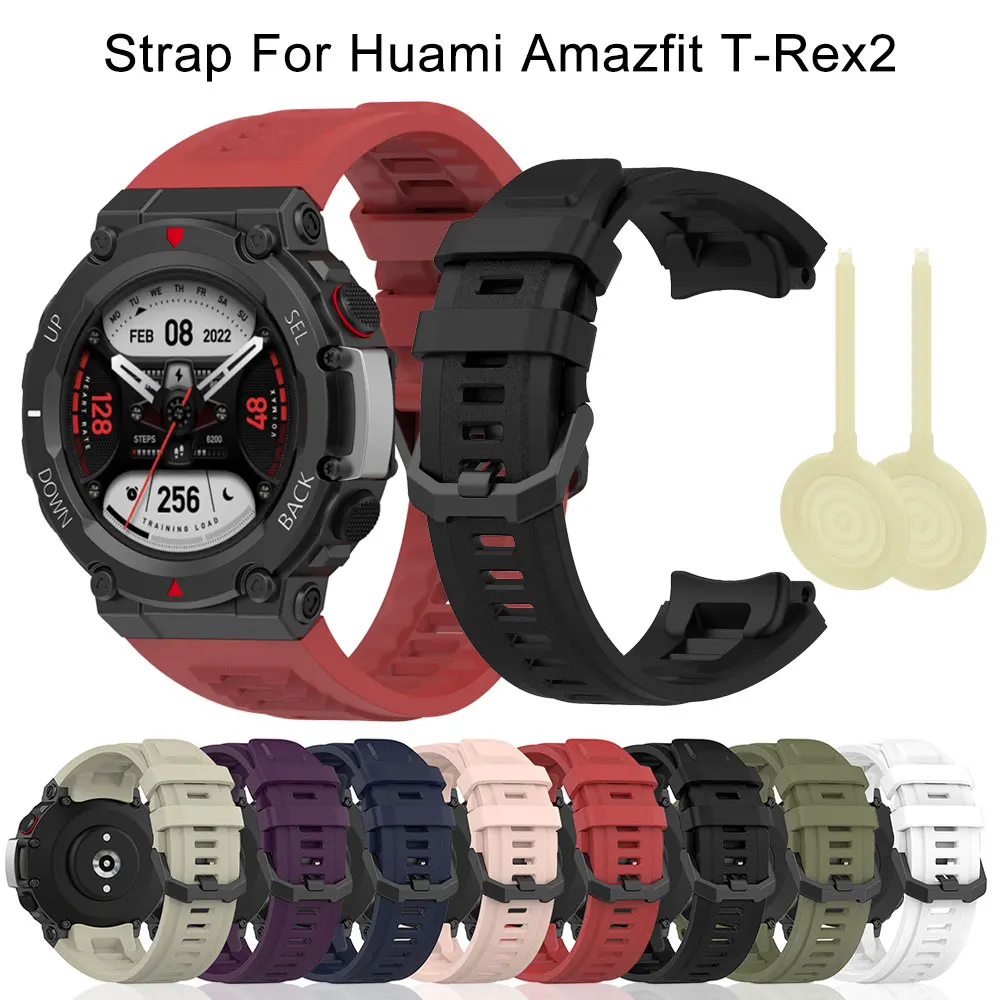 

Silicone Watchband For Huami Amazfit T Rex 2 Pro Strap For Xiaomi Amazfit T Rex2 Smart Watch Bracelet Sport Wristband Strap