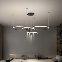 Minimalist Circular Living Room Pendant Lights Creative Personality Nordic Designer Bedroom Dining Studio Lamps With Spotlight