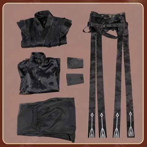 Парик для косплея TGCF He Xuan, Аниме Костюм Тянь Гуань Си фу, сезон 2, Ming Yi, черная униформа для погружения в воду, лодки Хань фу, черные волосы