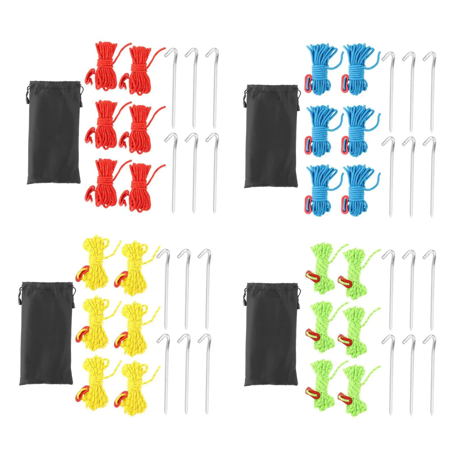 

Set of 6 High Strength Reflective Cord Tent Guyline Rope Outdoor Backpacking