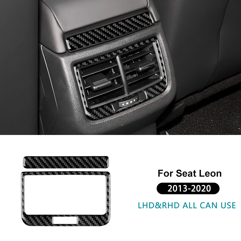 

Настоящая мягкая наклейка из углеродного волокна для Seat Leon MK3 2013 2014 2015 2016 2017 2018 2019 2020 LHD RHD Автомобильная задняя накладка на воздуховыпускное отверстие