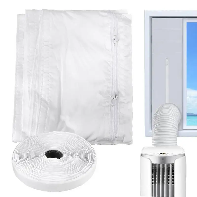 

Window Sealing Cloth For Air Conditioner Universal Window Seal For Portable Air Conditioner Sealing AC With Zipping And Adhesive