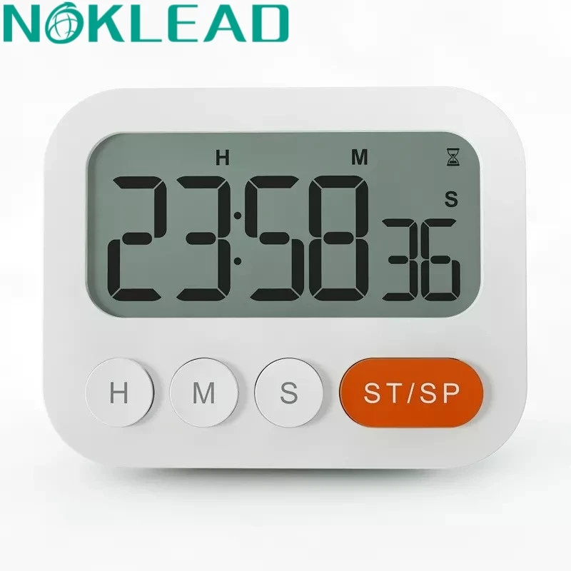 

NOKLEAD LCD Digital Alarm Clocks Kitchen Timer Home Desk Large LCD Alarm Clock Traveling Desktop Alarm Clock Kitchen Accessories