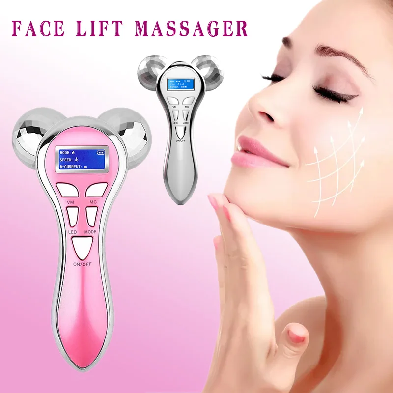 

Home rechargeable micro-current EMS vibrating massager 4d lifting, firming, anti-aging, wrinkle-removing, face-lifting, 3d Y-shaped rotating roller, facial body lifting device, tool beauty instrument