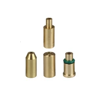 4pcsset reusable copper nozzle refillable gas adapter for dupont l1l2ld lighter yellowredgreenblue caps diy repair part