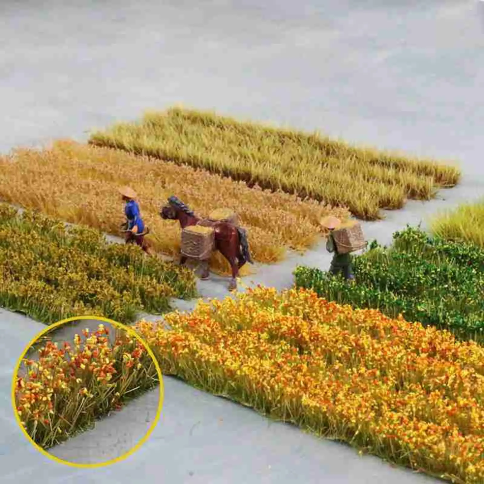 

Rice Field Series Model Grass 1:72 1:87 Ho Model Train Straw Materia Scene DIY Construction Landscape Paddy Table Miniature gift