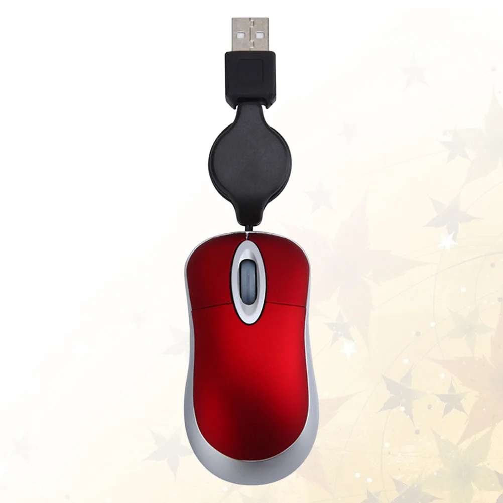 

Mouse Usb Wired Computer Mice Laptop Gaming Portable Corded Comfortable Telescopic Mini Working Desktop Silent Mute Luminous