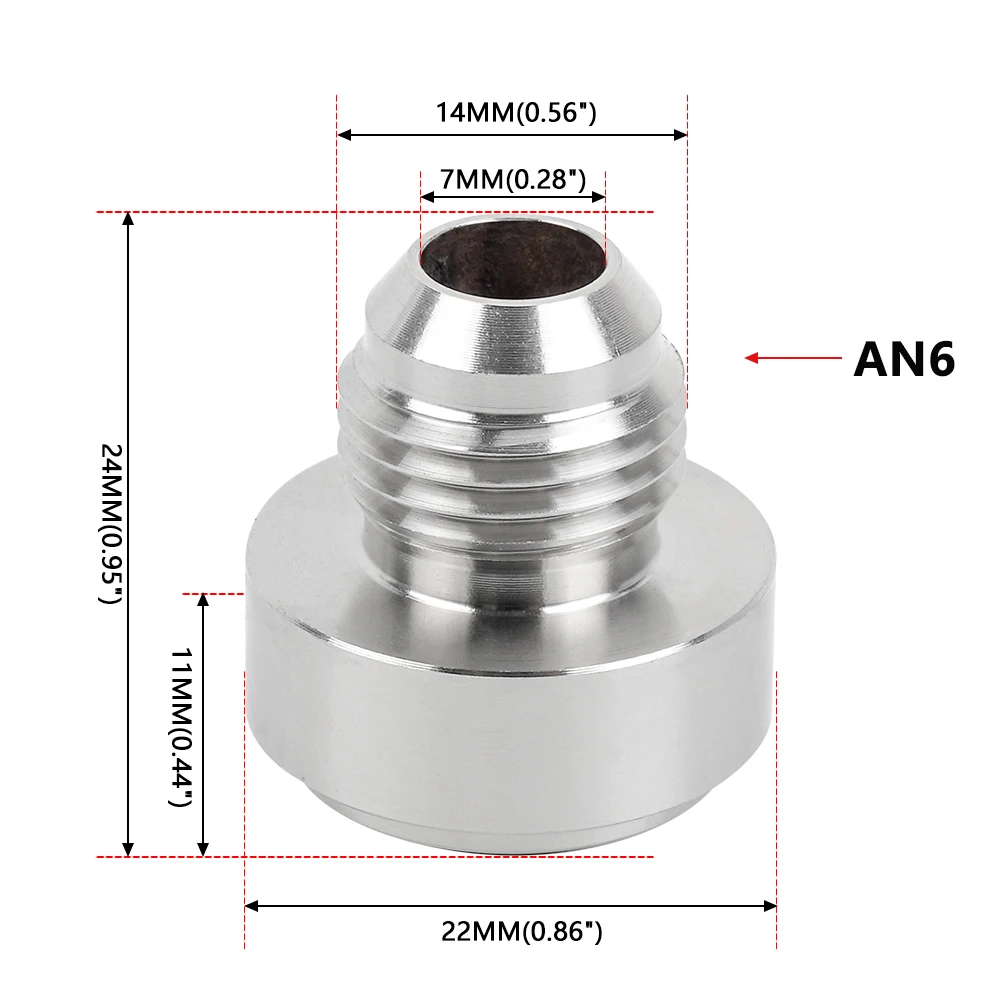 

AN3 AN4 AN6 AN8 AN10 AN12 Прямой штекерный фитинг из нержавеющей стали, адаптер для сварной пробки, фитинг для нитрового шланга HR069