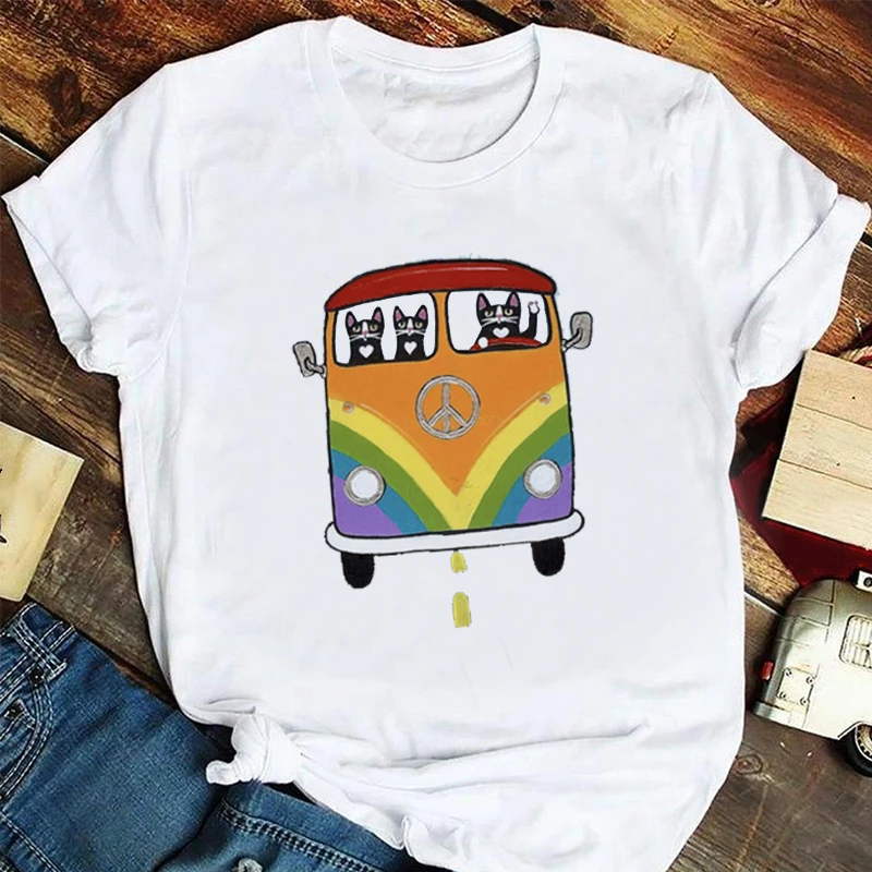 

Женская мультяшная одежда для путешествий, модная одежда для отпуска с коротким рукавом, летние футболки с принтом, женские футболки, топы, футболки с принтом, 2022