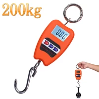 200 kg 441 lb digital hanging scale handheld mini crane scale with hooks for farm hunting fishing outdoor kglbn