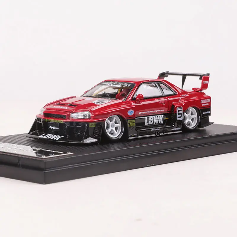 Уличное оружие 1/64 Skyline LBWK ER34 украшение для модели автомобиля из сплава