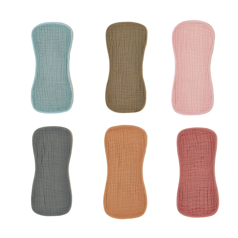 

Q9QB Baby Burp Cloths Solid Color Cotton Washcloths Handkerchief Scarf Saliva Wipes
