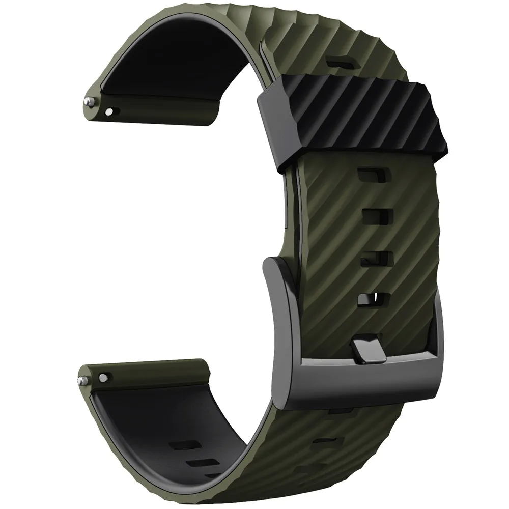Hit color Silicone Strap For Suunto 7 / Suunto 9 / Suunto Spartan Sport Wrist HR / Suunto D5 Watch band 24mm Watchand Bracelet