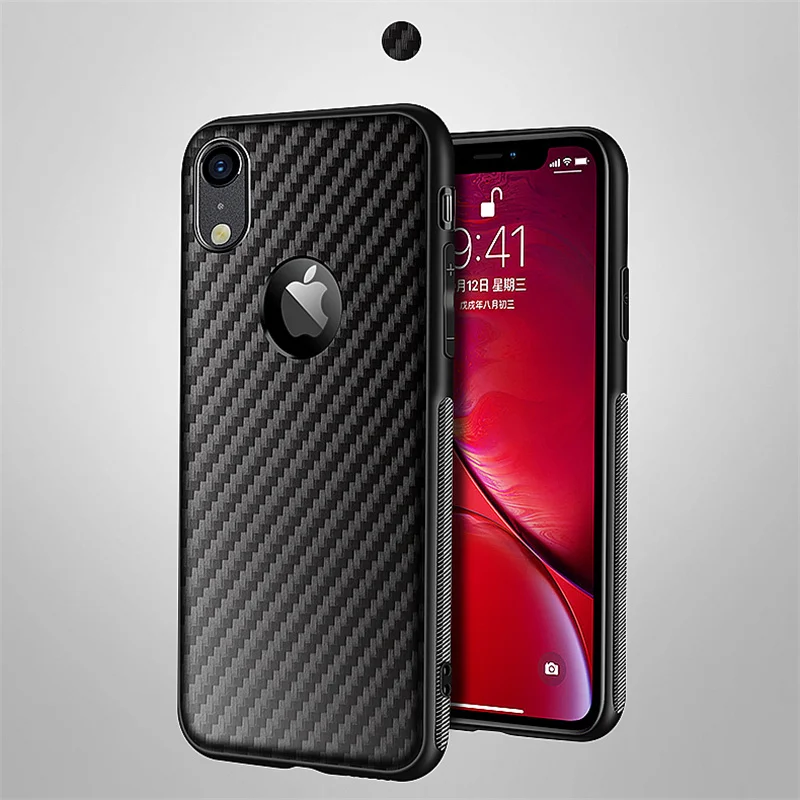Carbon Fiber Case For iPhone 11 12 13 14 Pro XS Max XR X 8 7 6 6s Plus 5S 5 Silicone Cover Case For Apple iPhone SE 2022 2020 3
