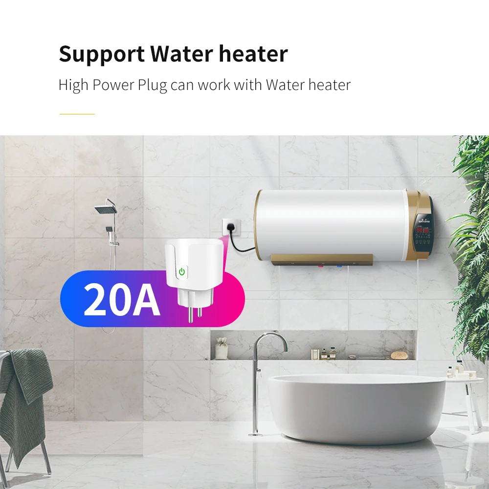 Смарт-розетка Tuya с Wi-Fi 20 А 220 В | Строительство и ремонт