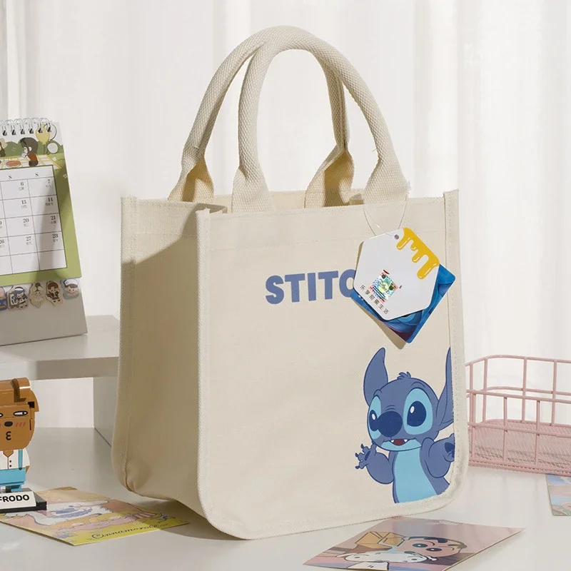 MINISO Disney Lotso Stitch Многоцелевая холщовая большая сумка Большая вместительная