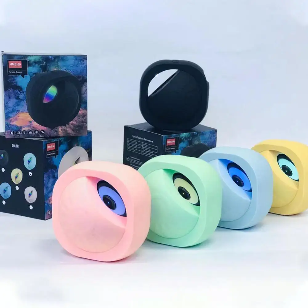 

1200mah Wireless Speaker Mini Size Seven Color Lamp Bluetooth Speaker Portable For Android Ios Outdoor Loudspeaker