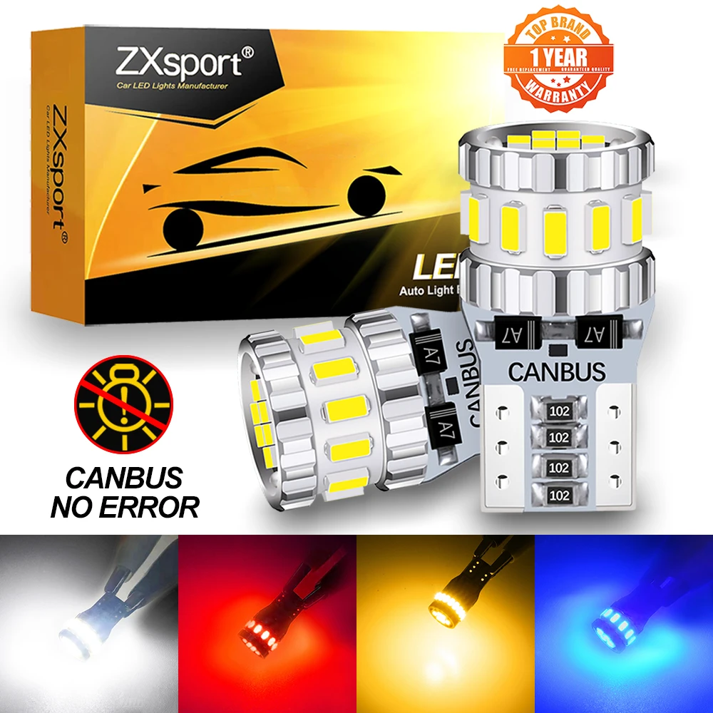 

2x Led Lights T10 W5W CANBUS No Error 12V Leds Car Interor License Plates Indicator Side Light Daytime Running Lamp DRL Auto