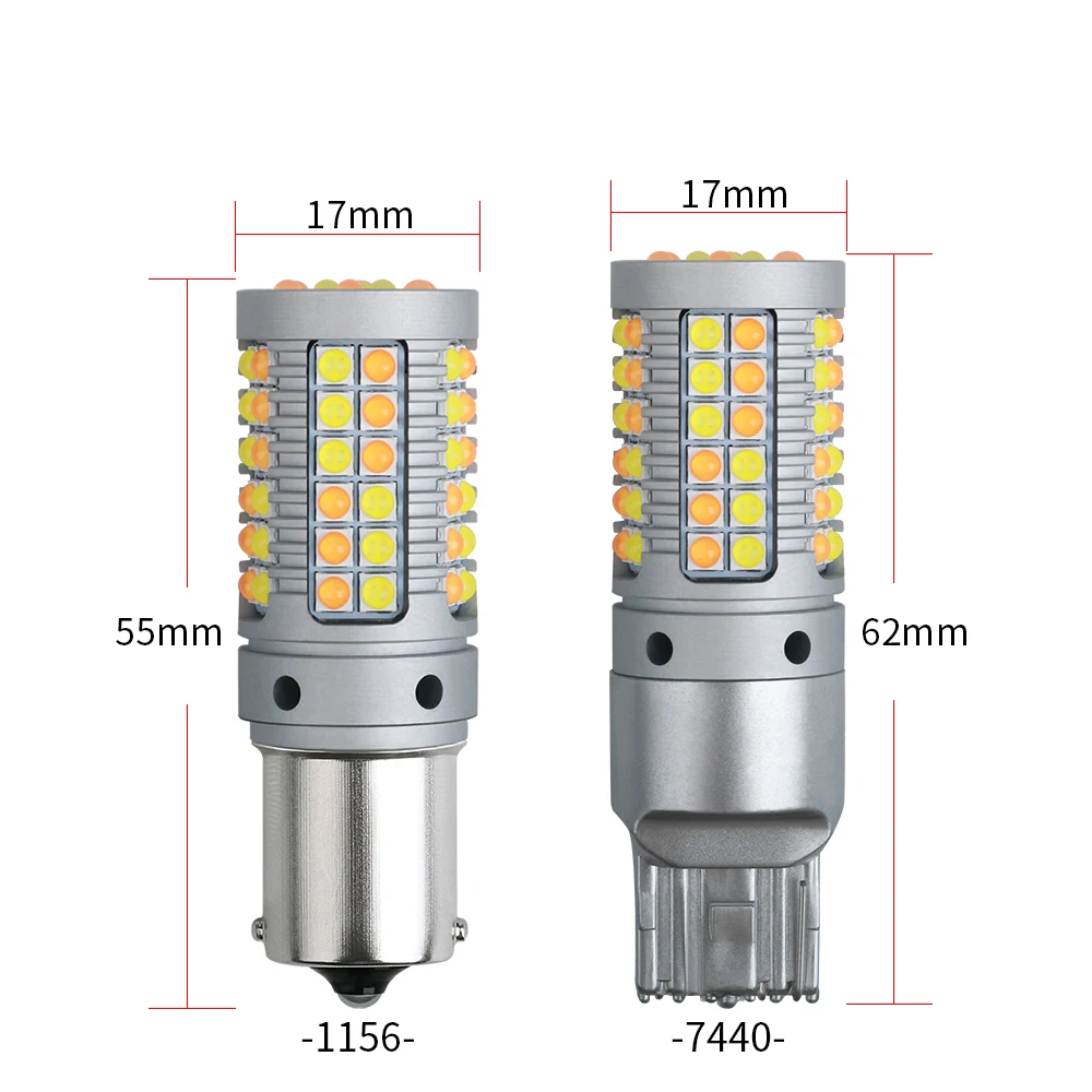 1 комплект 1156 P21W BA15S PY21W BAU15S 3156 7440 W21W T20 3030 69SMD CAN-шина без ошибок автомобильные DRL