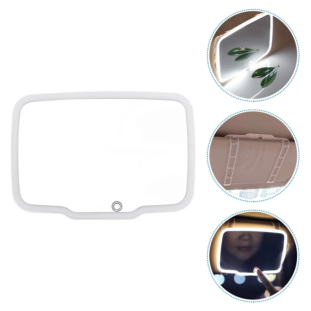 

1pc Chargeable Portable Car Interior Mirror Automobile Makeup Mirror Visor Vanity Mirror