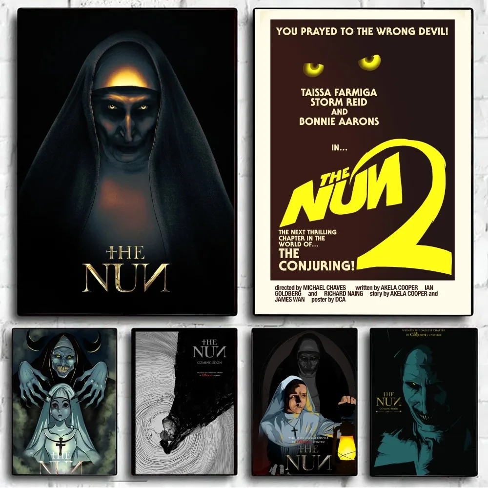 Классический плакат ужасов монахини без рамки для клубного бара винтажная