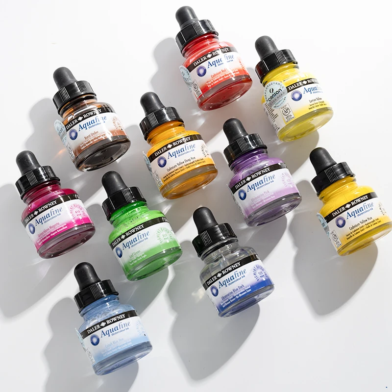 

Капельница Акварельная DALER ROWNEY Aquafine, 29,5 мл, разноцветная чернильная ручка, чернила для заправки, канцелярские принадлежности для художников