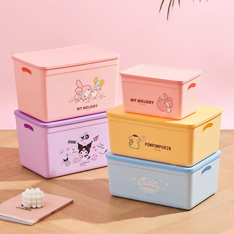 Sanrio коробка для хранения с крышкой 3 шт./Набор Kawaii Cinnamoroll Kuromi My Melody мультяшная