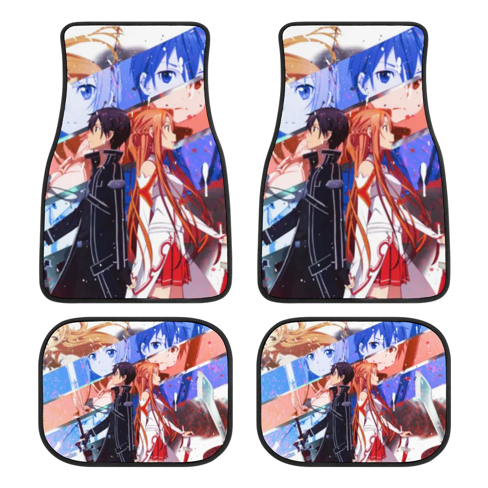 

4 шт., Нескользящие Коврики для автомобиля, с принтом