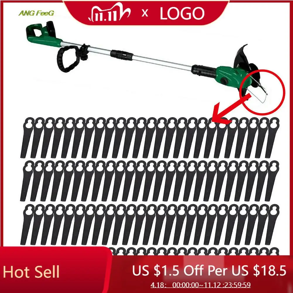 

100 Pcs Lawn Mower Blades ABS Plastic Replacement Accessories For Gtech ST04 ST05 Strimmer 83mm Grass Trimmer