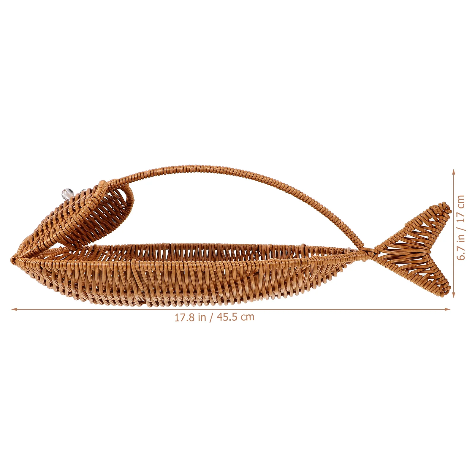 Подходитная емкость в форме рыбы настольный держатель из имитации ротанга