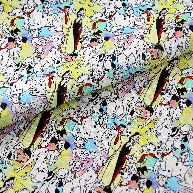 Disney далматинцы ведьма малефисент хлопчатобумажная ткань для детской одежды