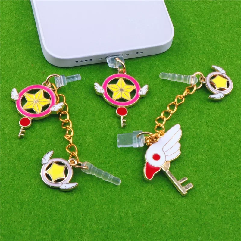 

Anime Cute Dust Plug Charm Scepter Type C Anti Dust Cap Phone Dust Protection Stopper 3.5MM Jack Charge Port Plug For iPhone