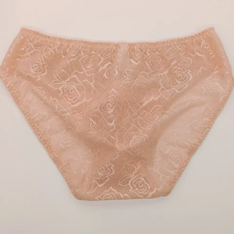 Розовые сетчатые кружевные трусы