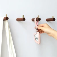 wall hook hanger solid wood hooks for home accessories hat scarf handbag coat hanger key self adhesive hooks home decorations