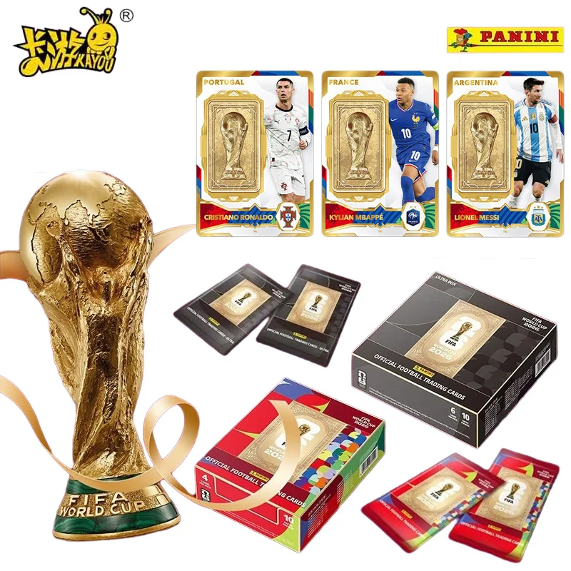 Фото Коллекционные карточки KAYOU Panini 2026 FIFA WORLD CUP OFFICIAL FOOTBALL TRADING CARDS, превосходное издание, оригинальная коллекция, сопутствующие товары и подарки №1