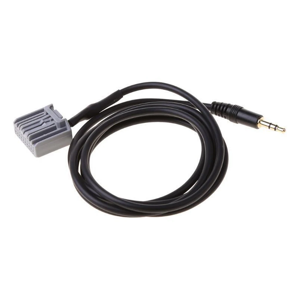 

New Aux Audio Cable Input Adapter Mp3 1.5 Length 20pin 3.5mm Socket 7mm Diamaters Copper Extension Cable Grey PVC