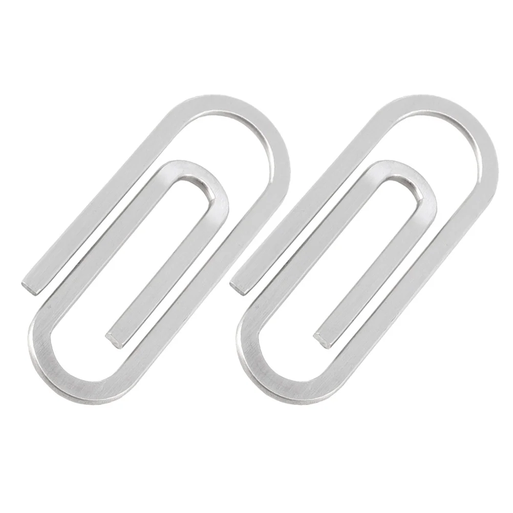 

Clip Paper Clips Money Clamp Holder Wallet Binder File Metal Slim Steel Stainless Cash Office Document Photo Minimalist Small