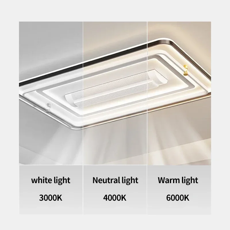 Ультратонкий безлопастный потолочный вентилятор с подсветкой и дистанционным