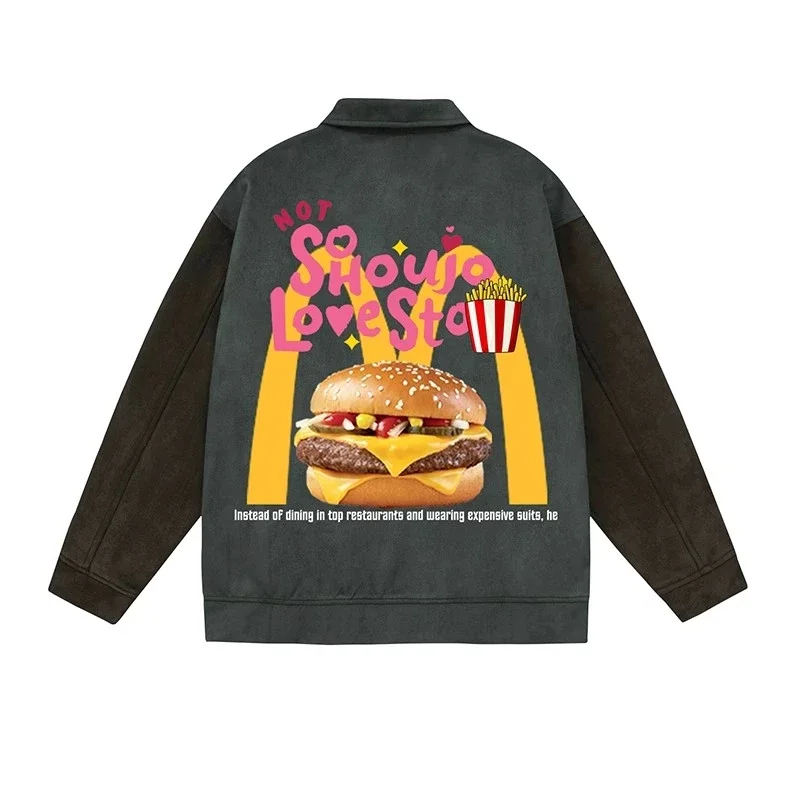 Куртка мужская с принтом надписей Гамбурга модная Свободная Повседневная