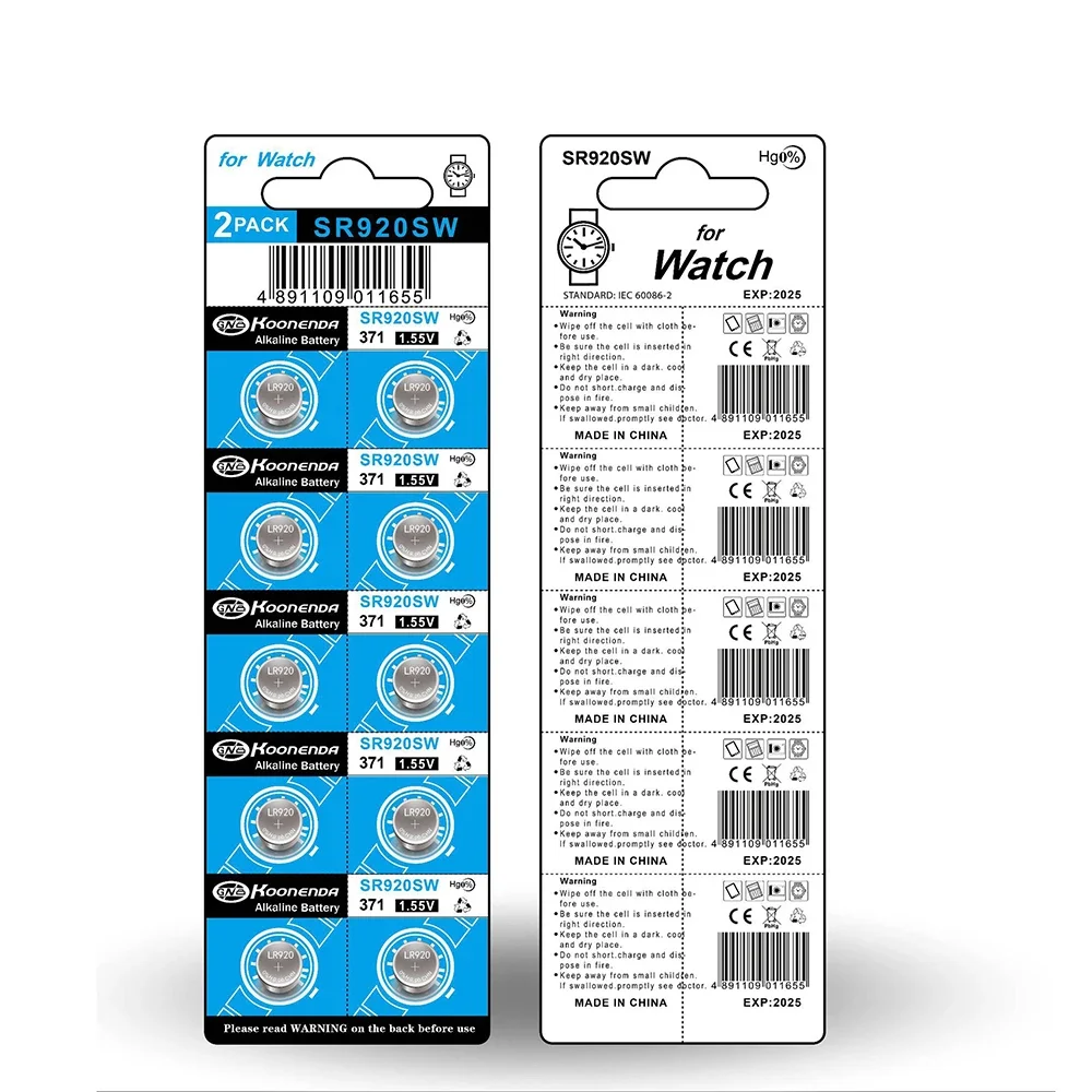 Кнопочные аккумуляторы SR920SW LR920 SR927 171 370 L921 LR69 SR920 для часов игрушек 2-10 шт