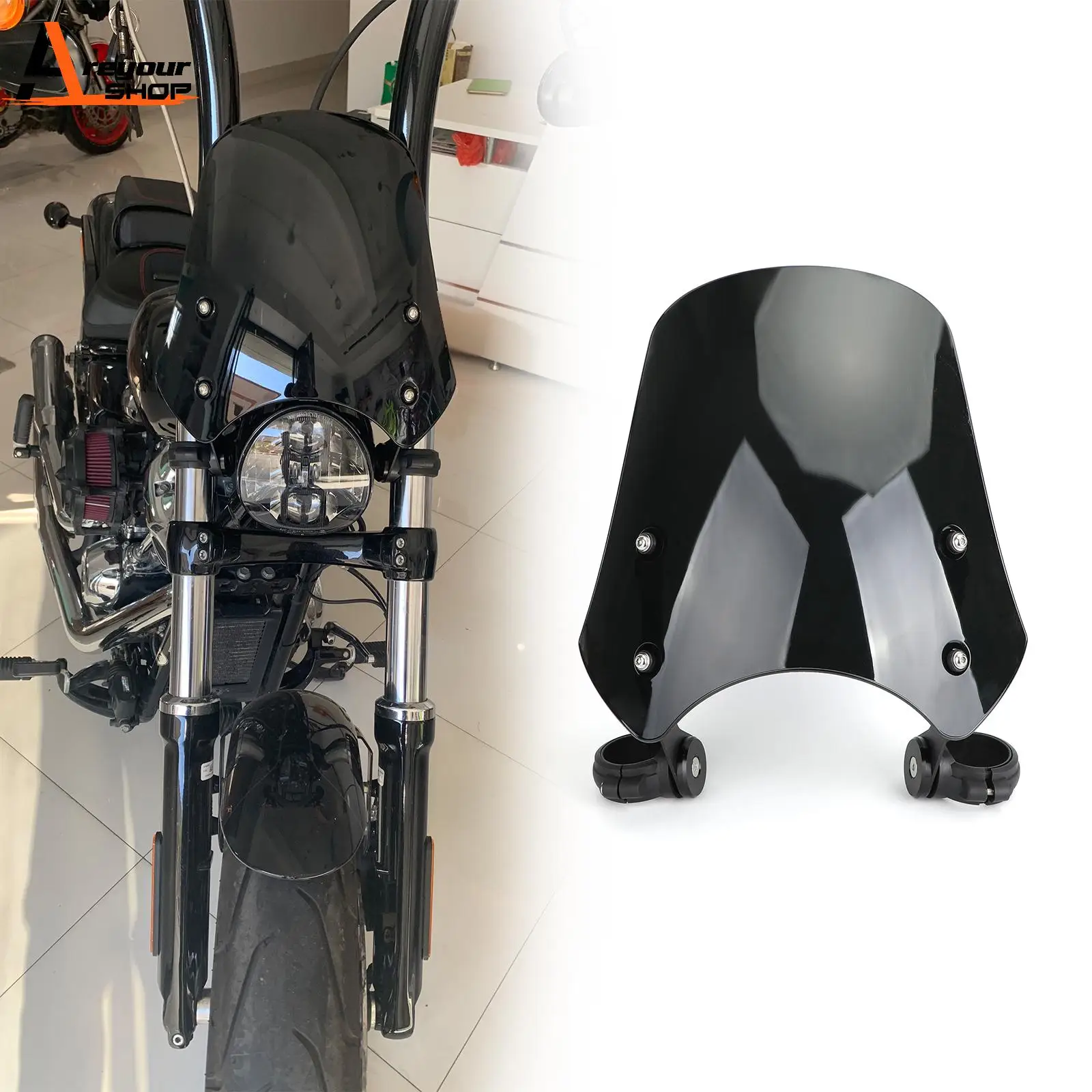 

Лобовое стекло ABS для мотоцикла Harley Davidson Dyna FXST Softail FXDC Super Glide