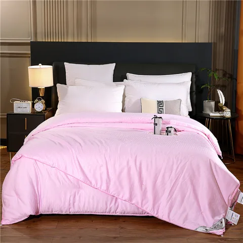 Одеяла из шелка тутового шелкопряда для кроватей, летние зимние одеяла, хлопковые жаккардовые одеяла для односпальной и двуспальной кровати